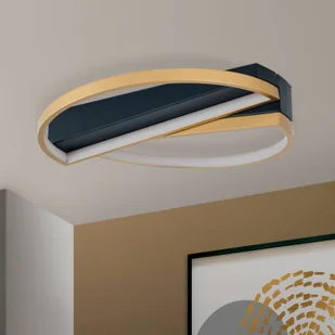 Lampa sufitowa LED Olga, czarna/złota - Lampy sufitowe - miniaturka - grafika 2