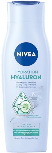 NIVEA Hydration Hydration Hyaluron szampon nawilżający, pielęgnacja włosów suchych z kwasem hialuronowym, wegański szampon do włosów bez silikonów dla naturalnego połysku (250 ml)