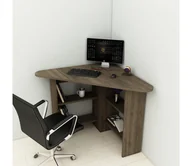 Stoły i stoliki do biura - Biurko CORNER 73,8x80 cm brązowe - miniaturka - grafika 1