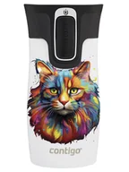 Kubki termiczne - Kubek termiczny Contigo West Loop Mini 300ml - Kot - Biały Metalik - miniaturka - grafika 1