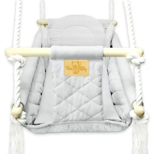 Huśtawka Dziecięca Z Pięciopunktowymi Pasami Szara Z6-N26 - Leżaczki i huśtawki Huśtawka Dziecięca Z Pięciopunktowymi Pasami Szara Z6-N26 - Leżaczki i huśtawki - miniaturka - grafika 1