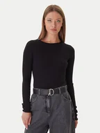 Swetry damskie - Patrizia Pepe Sweter 2K0337/K7S0-K103 Czarny Slim Fit - miniaturka - grafika 1
