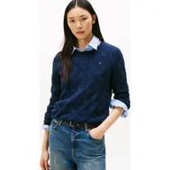 Swetry damskie - Tommy Hilfiger Wełniany sweter Regular Fit - miniaturka - grafika 1