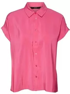 Koszule damskie - VERO MODA Vmgrace Ss Shirt WVN Ga koszula damska, różowy, M - miniaturka - grafika 1