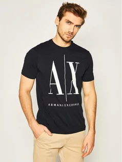 Koszulki męskie - Armani Exchange T-Shirt 8NZTPA ZJH4Z 1510 Granatowy Regular Fit - grafika 1