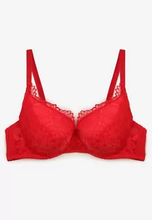 Czerwony Usztywniany Biustonosz Full Cup z Koronką Brolle - Biustonosze - miniaturka - grafika 1