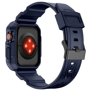Kingxbar CYF106 2w1 pancerne etui Apple Watch SE, 8, 7, 6, 5, 4, 3, 2, 1 (41, 40, 38 mm) z paskiem niebieskie - Akcesoria do smartwatchy - miniaturka - grafika 7