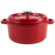 Garnki - Retro Garnek Żeliwny Z Pokrywką 4,3L Vintage Cuisine - Czerwony - miniaturka - grafika 1