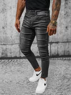 Spodnie męskie - Spodnie jeansowe męskie czarne OZONEE NB/MP0141N - Ozonee - miniaturka - grafika 1