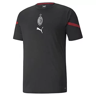 Koszulki męskie - PUMA PUMA Męska koszulka Acm Prematch Jersey Shirt Puma Black-tango Red L 764442 - grafika 1