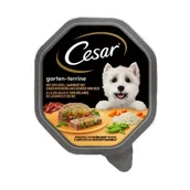 Mokra karma dla psów - Cesar Bogactwo ogrodu 14 x 150 g Drób, warzywa i ryż - miniaturka - grafika 1