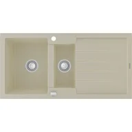 Zlewozmywaki - Mexen Andres zlewozmywak granitowy 1,5-komorowy z ociekaczem 1000 x 500 mm, beżowy - 6515101510-69 - miniaturka - grafika 1
