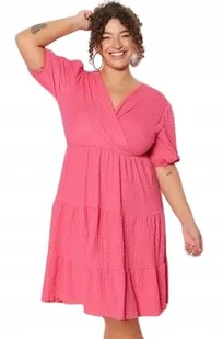 TRENDYOL RÓŻOWA SUKIENKA PLUS SIZE Z BUFAMI I FALBANAMI 46 5AA - Sukienki TRENDYOL RÓŻOWA SUKIENKA PLUS SIZE Z BUFAMI I FALBANAMI 46 5AA - Sukienki - miniaturka - grafika 1