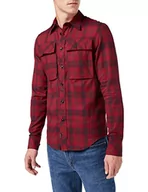 Koszule męskie - G-STAR RAW Męska koszula Navy Seal Regular, Wielokolorowy (Chateaux Red Carter Check D20167-d196-d409), XXL - miniaturka - grafika 1