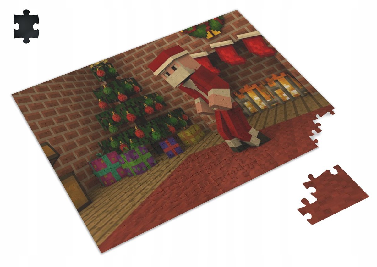 PUZZLE Minecraft Świąteczne Grinch Christmas + IMIĘ Pudełko A3 252 el. #8