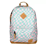 Plecaki szkolne i tornistry - Incood, Plecak Zielono-Różowa Szachownica - miniaturka - grafika 1