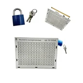 Skarbonki - Skarbonka wykreślana biała 50000 wyzwanie oszczędnościowe tracker prezent na kłódkę - miniaturka - grafika 1