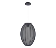 Lampy sufitowe - Żyrandol na lince KAREI 1xE27/20W/230V śr. 30 cm czarne - miniaturka - grafika 1