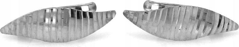 Kolczyki srebrne 925 diamentowane 1.88g modowe blaszki eleganckie stylowe