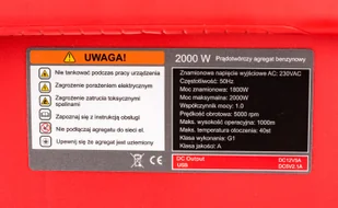 Agregat prądotwórczy VOLT POLSKA AGREGAT PRĄDOTWÓRCZY 6GENIV2000 BUD226 - Agregaty prądotwórcze - miniaturka - grafika 6