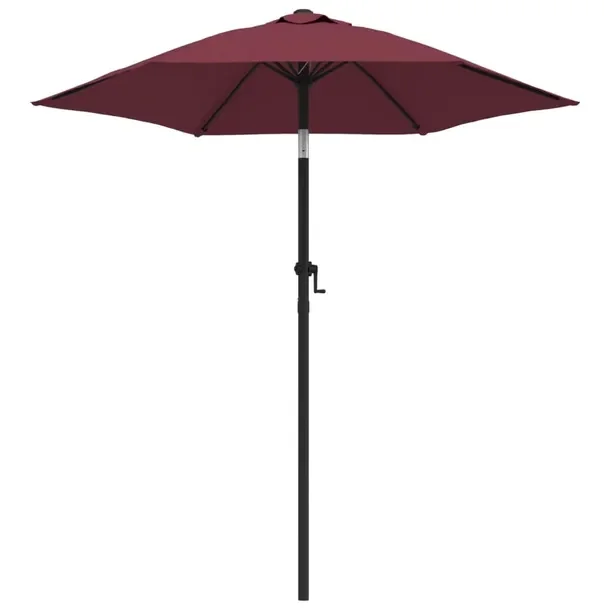 Elegancki parasol przenośny UV 200x224 cm, burgundowy/ciemnoszary
