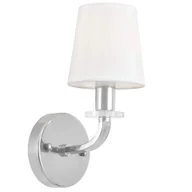 Lampy ścienne - LAMPA ŚCIENNA KINKIET NOWOCZESNY BIAŁO-CHROMOWANY ORLANDO W1 - miniaturka - grafika 1
