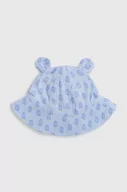 Czapki dla dzieci - United Colors of Benetton kapelusz bawełniany niemowlęcy kolor niebieski bawełniany - miniaturka - grafika 1