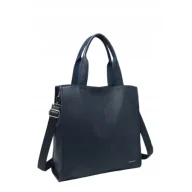 Torebki damskie - Pojemna Shopperka Torebka Damska Granatowa Format A4 LUIGISANTO V6623 Blue - miniaturka - grafika 1