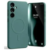 Etui i futerały do telefonów - Mercury MagSafe Semi-Silicone Sam S24 FE S721 zielony /green - miniaturka - grafika 1