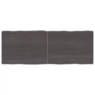 vidaXL Blat stołu, ciemnoszary, 160x60x6 cm, dąb z naturalną krawędzią - Meble modułowe i akcesoria - miniaturka - grafika 1