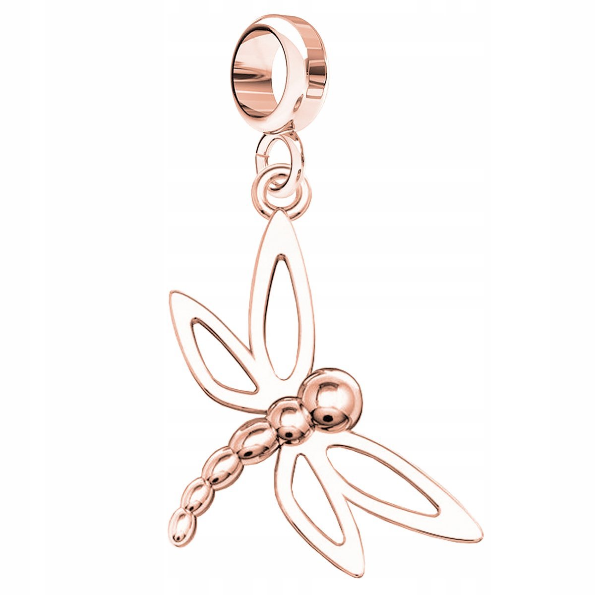Charms Ważka Owad różowe złoto srebro 925