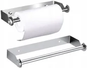 Stojaki i wieszaki na papier toaletowy - Wieszak uchwyt na ręcznik papierowy srebrny LOFT - miniaturka - grafika 1