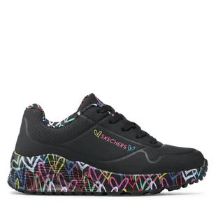 Sneakersy Skechers Uno Lite Lovely Luv 314976L/BKMT Czarny - Buty dla dziewczynek - miniaturka - grafika 1