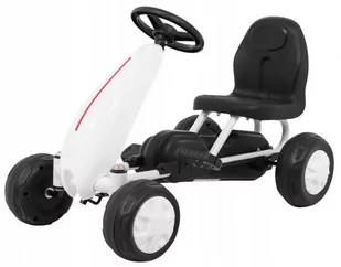 Gokart na Pedały dla Najmłodszych Pełna Obudowa Biały Jakość - Jeździki dla dzieci - miniaturka - grafika 1