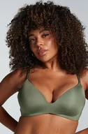 Biustonosze - Hunkemöller Usztywniany biustonosz push-up bez fiszbin Mona Zielony - miniaturka - grafika 1