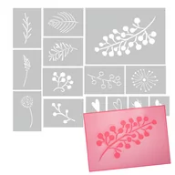 Przybory szkolne - Szablony Malarskie Rośliny i Owady Liść Duży Zestaw 14 Sztuk Do Ścian, Koszulek, Projektów DIY - miniaturka - grafika 1