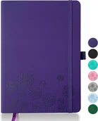 Zeszyty szkolne - Notatnik Dla Kobiet A5 200 Stron 80 G/M² Skórzany W Linie Twardy Fioletowy - miniaturka - grafika 1