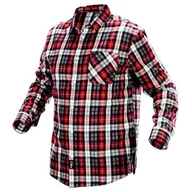 Odzież robocza - Topex Koszula robocza flanelowa NEO krata czerwono-czarno-biała 100% bawełna rozmiar L 81-540-L NEO TOOLS 81-540-L/TOP - miniaturka - grafika 1