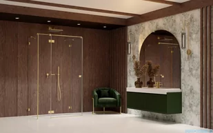 Radaway Essenza Pro Brushed Gold Kdj+S kabina 80x80x80cm lewa szczotkowane złoto 10097380-99-01L/10098080-01-01/10098080-01-01 - Kabiny prysznicowe - miniaturka - grafika 4