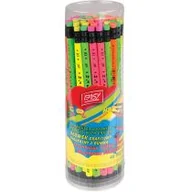 Przybory szkolne - Spokey Easy ołówek trójkątny z gumką neonowy tuba 48 szt - miniaturka - grafika 1