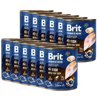 Mokra karma dla psów - Brit Premium by Nature Fish with Fish Skin 12x800g - miniaturka - grafika 1