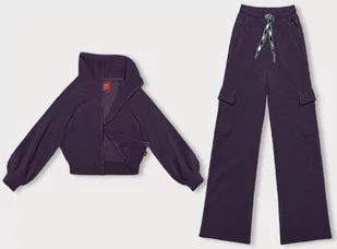 CASUALOWY KOMPLET ZE SPODNIAMI TYPU CARGO FIOLETOWY (AMG-338A) - LHD - Komplety damskie - miniaturka - grafika 1