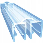 Uszczelki - 200 cm USZCZELKA ŁĄCZĄCA SZYBY DO KABINY PRYSZNICOWEJ PARAWANU PLEXI 4 5 6 MM 2-metry - miniaturka - grafika 1