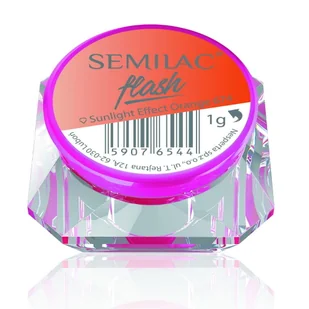 Semilac Flash Sunlight Effect Orange 674 - Ozdoby do paznokci - miniaturka - grafika 3