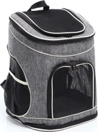 Torebki damskie - Fudajo plecak dla psa 32x27x40 cm dla szczeniąt, kotów i innych zwierząt do 6 kg, składana torba transportowa do podróży, czarno-szara - miniaturka - grafika 1