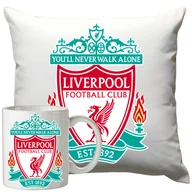 Gadżety dla niej i dla niego - Kubek Poduszka Liverpool 330ml 40x40cm z Napisem Zestaw Piłkarski - miniaturka - grafika 1