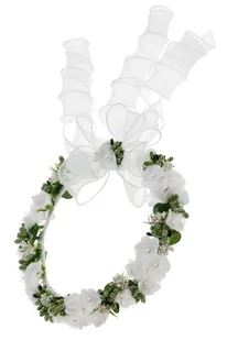 Wianek komunijny jak żywy zielona gipsówka wianki komunijne komunia WM89-23 - Ozdoby do włosów - miniaturka - grafika 1