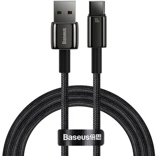 Baseus Tungsten Gold kabel USB-A - USB-C 480Mb/s 100W 1m czarny CAWJ000001 - Kable USB - miniaturka - grafika 1