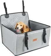 Sprzęt podróżny i transportery dla psów - Fotelik samochodowy XL dla psa kota Transporter samochodowy szary - miniaturka - grafika 1