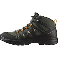 Buty trekkingowe męskie - Salomon Męskie buty trekkingowe X BRAZE MID Gore-TEX Hiking Shoe, oliwkowa nocna/czarna/szara, zielona, 45 1/3 EU, Olive Night Black Gray Green, 45 1/3 EU - miniaturka - grafika 1